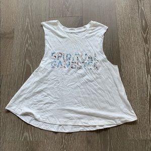 Spiritual Gangster floral logo tank top